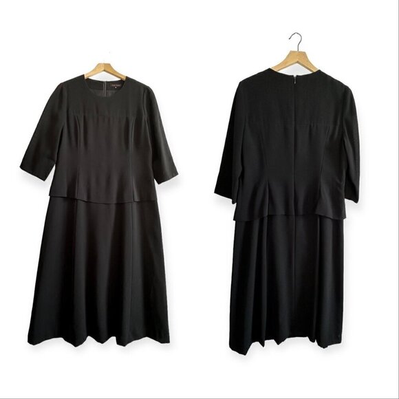 Yuki Torii (Japanese Designer) Black Midi Dress, Size 15 (Japanese) - Picture 16 of 16